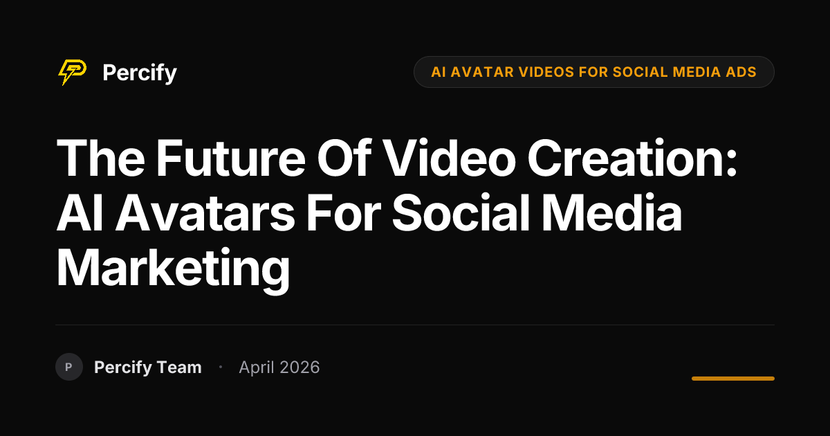 The Future of Video Creation: AI Avatars for Social Media Marketing - Percify AI Avatar Blog Cover