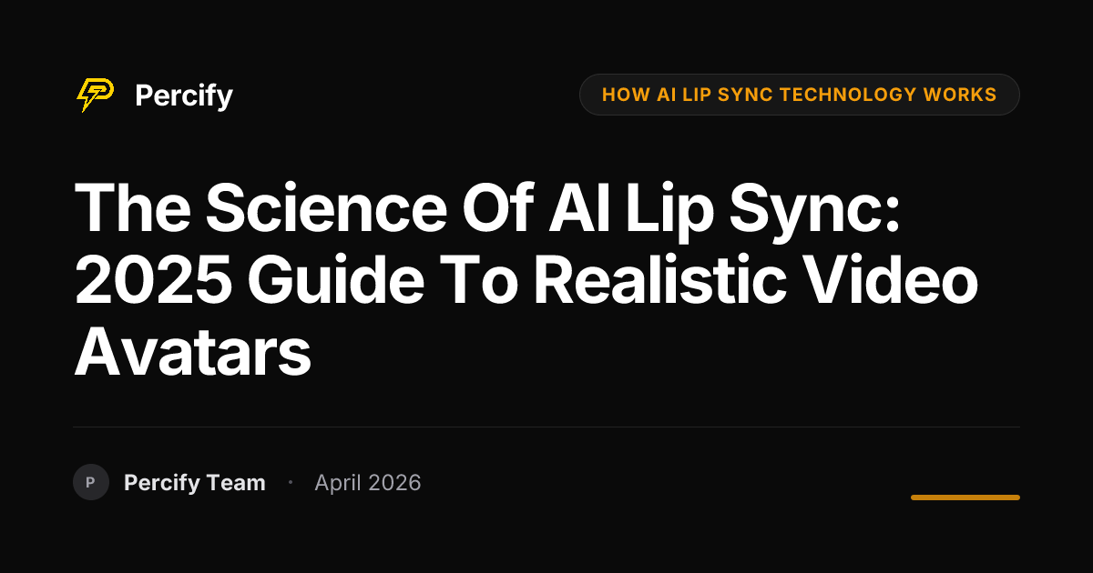 The Science of AI Lip Sync: 2025 Guide to Realistic Video Avatars - Percify AI Avatar Blog Cover