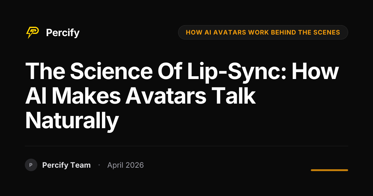 The Science of Lip-Sync: How AI Makes Avatars Talk Naturally - Percify AI Avatar Blog Cover