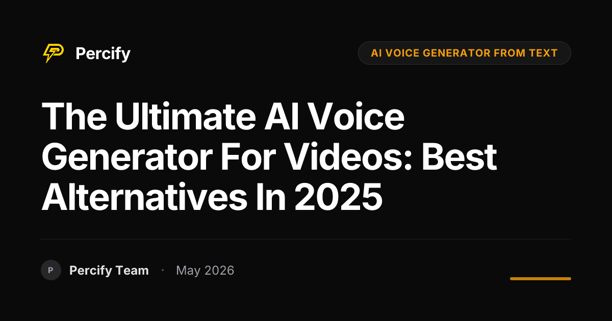 The Ultimate AI Voice Generator for Videos: Best Alternatives in 2025 ...
