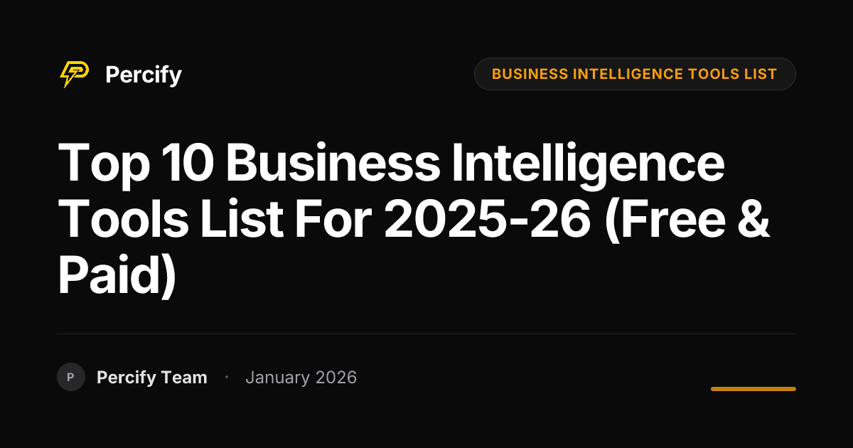 Top 10 Business Intelligence Tools List for 2025-26 (Free & Paid ...