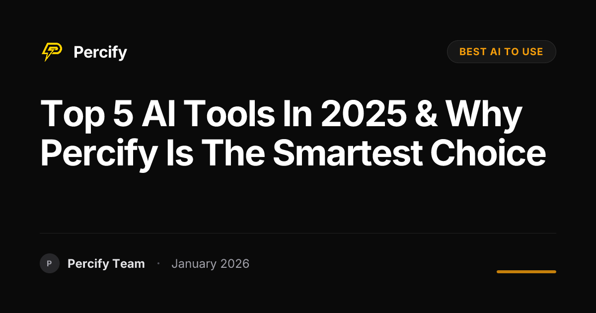 Top 5 AI Tools in 2025 & Why Percify is the Smartest Choice | Percify Blog