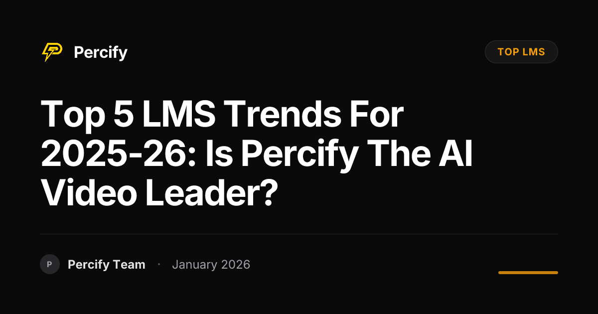 Top 5 LMS Trends for 2025-26: Is Percify the AI Video Leader? | Percify ...