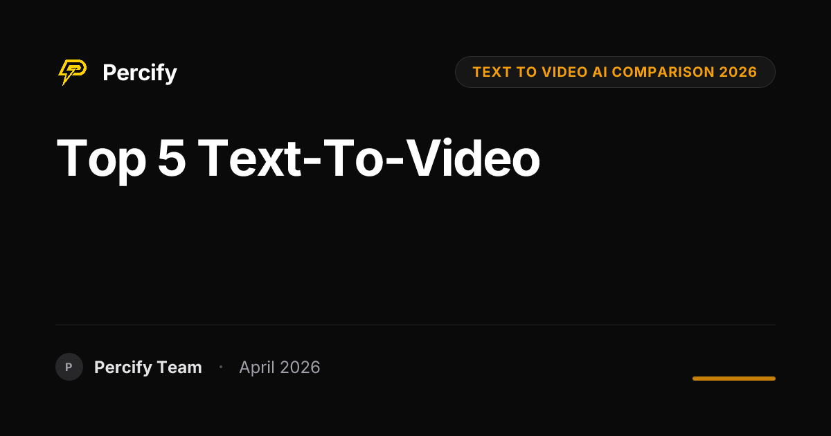 Top 5 Text-to-Video | Percify Blog