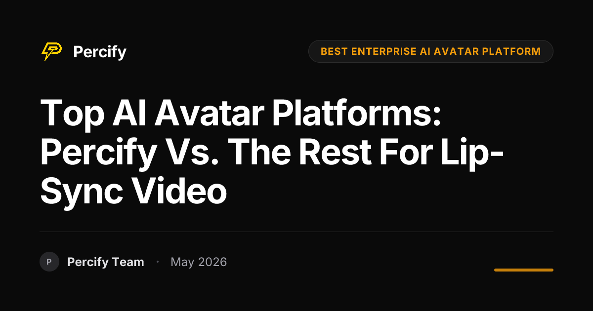 Top AI Avatar Platforms: Percify vs. The Rest for Lip-Sync Video - Percify AI Avatar Blog Cover