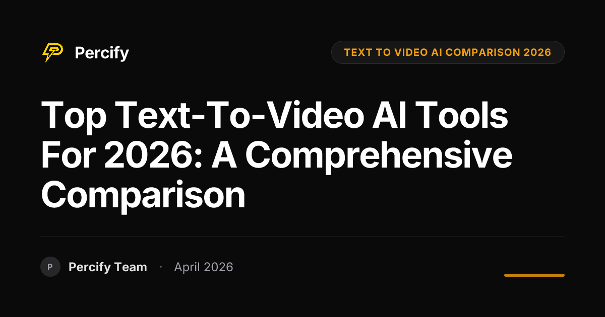 Top Text-to-Video AI Tools for 2026: A Comprehensive Comparison - Percify AI Avatar Blog Cover