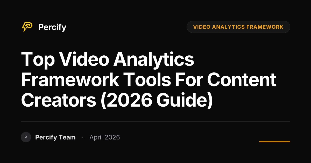 Top video analytics framework Tools for Content Creators (2026 Guide) - Percify AI Avatar Blog Cover