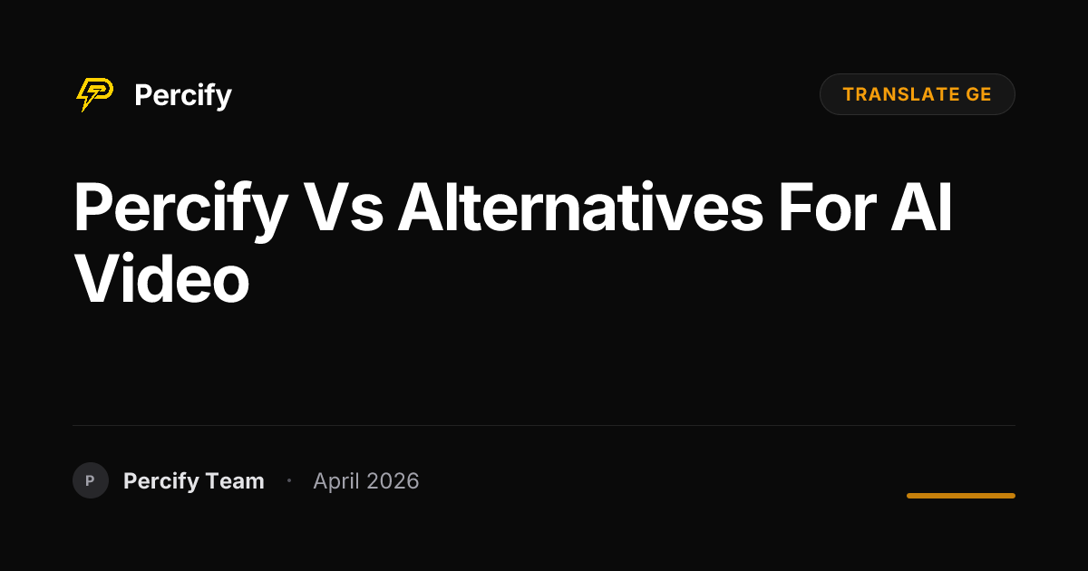 Percify vs Alternatives for AI Video - Percify AI Avatar Blog Cover
