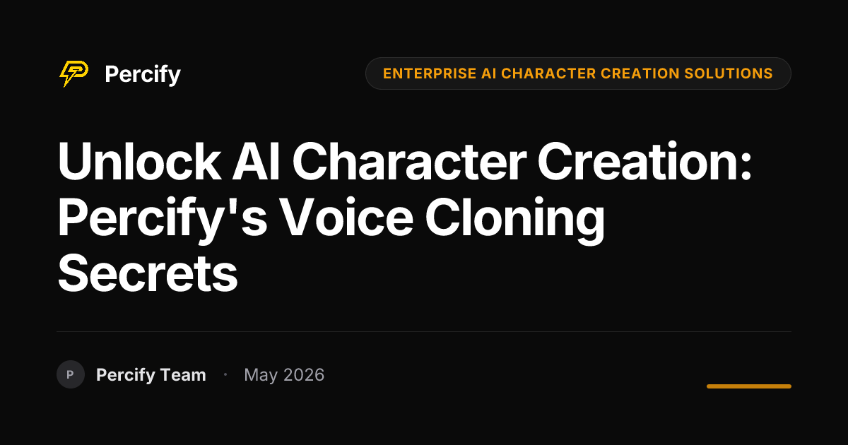 Unlock AI Character Creation: Percify's Voice Cloning Secrets - Percify AI Avatar Blog Cover