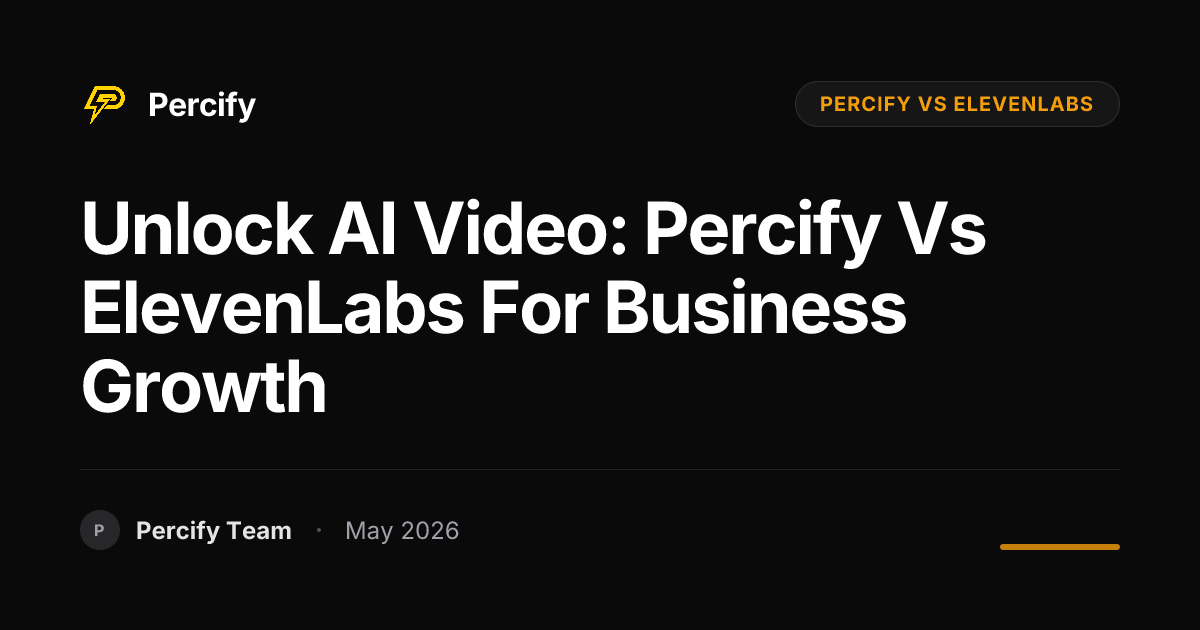Unlock AI Video: Percify vs ElevenLabs for Business Growth - Percify AI Avatar Blog Cover