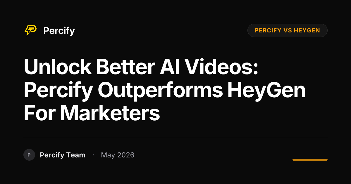 Unlock Better AI Videos: Percify Outperforms HeyGen for Marketers - Percify AI Avatar Blog Cover