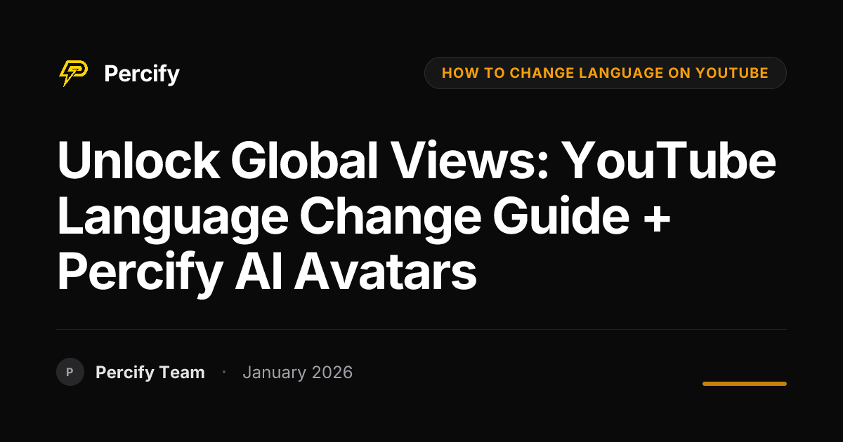 Unlock Global Views: YouTube Language Change Guide + Percify AI Avatars ...