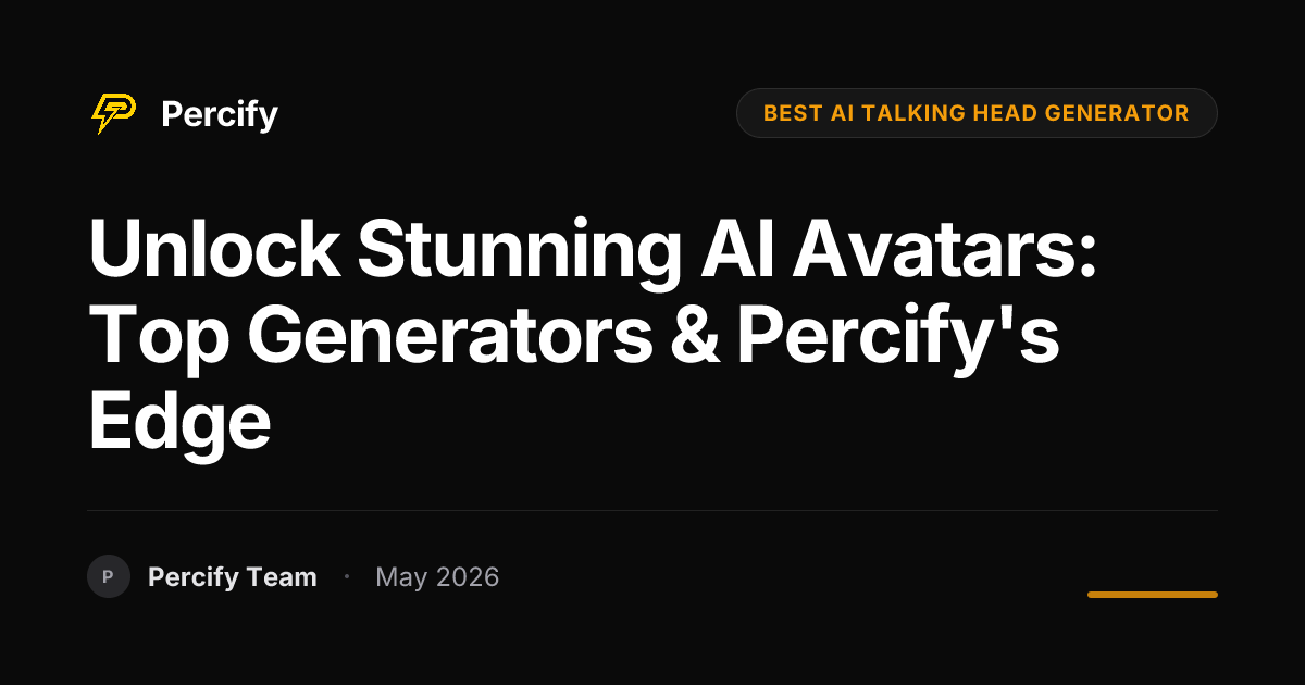 Unlock Stunning AI Avatars: Top Generators & Percify's Edge - Percify AI Avatar Blog Cover