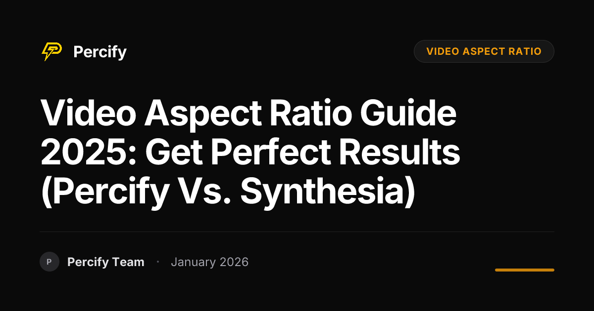 Video Aspect Ratio Guide 2025: Get Perfect Results (Percify vs ...