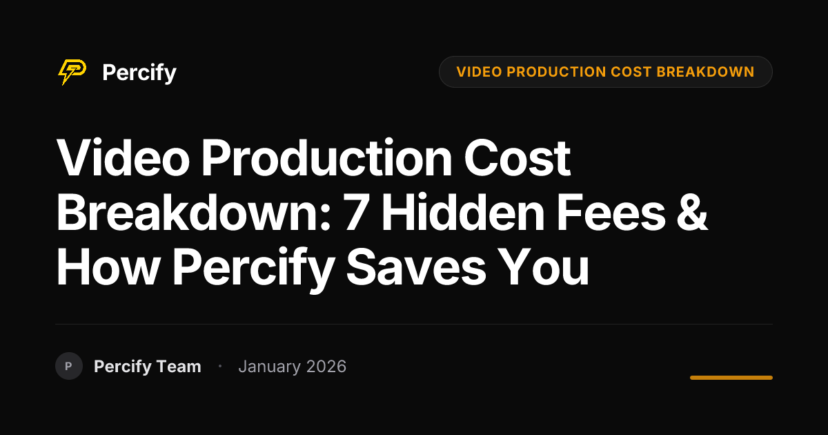 Video Production Cost Breakdown: 7 Hidden Fees & How Percify Saves You ...