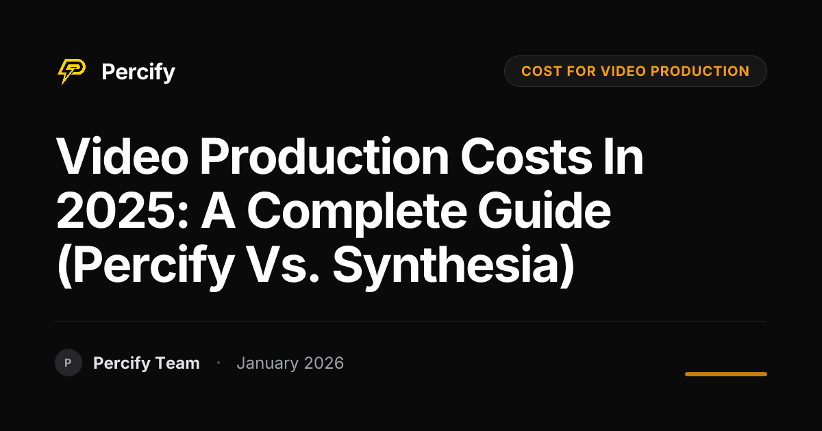Video Production Costs in 2025: A Complete Guide (Percify vs. Synthesia ...