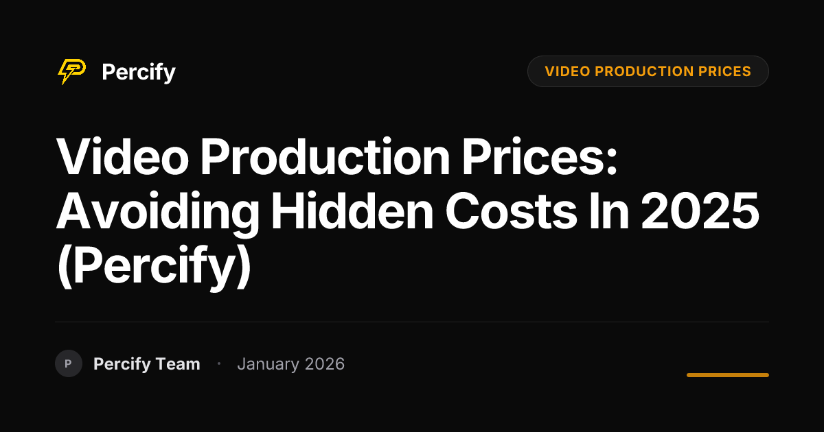 Video Production Prices: Avoiding Hidden Costs in 2025 (Percify ...