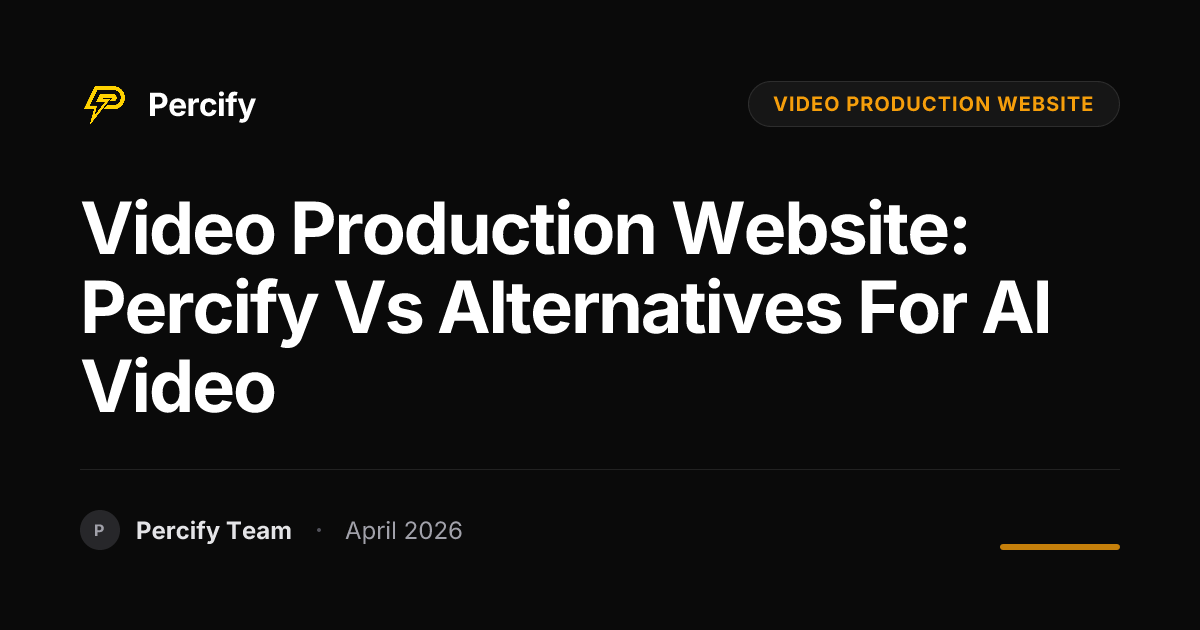 video production website: Percify vs Alternatives for AI Video - Percify AI Avatar Blog Cover
