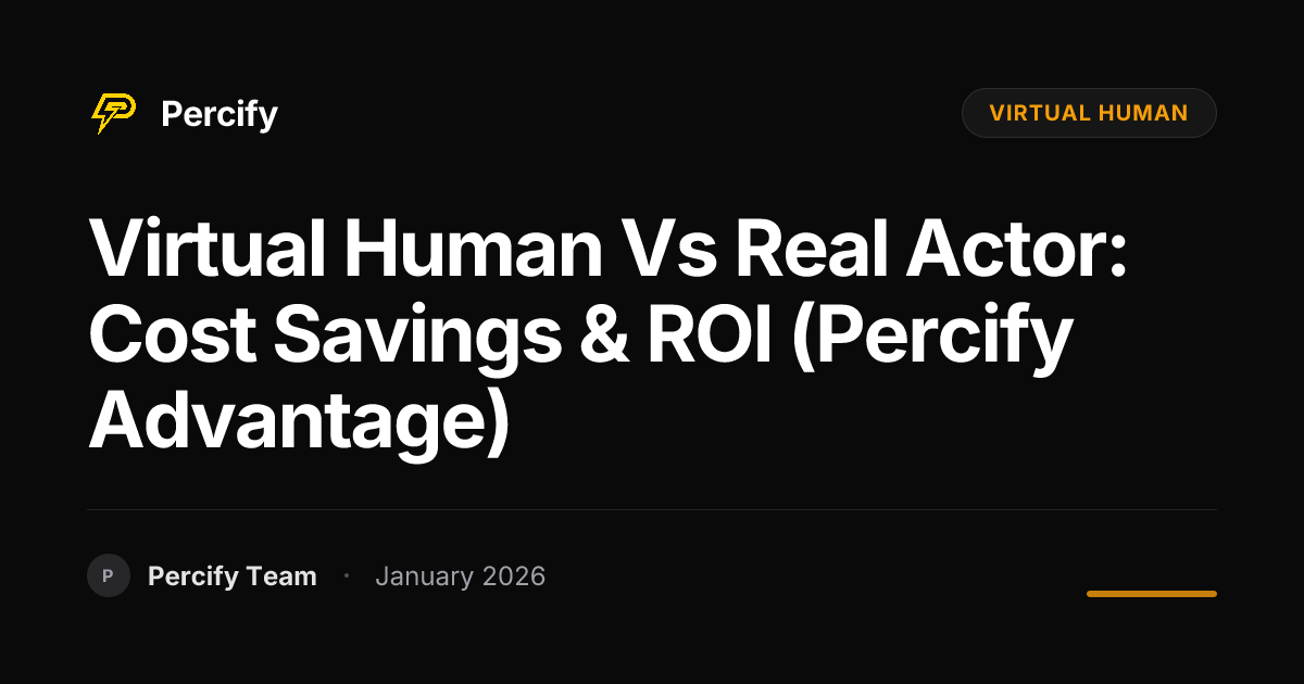 Virtual Human vs Real Actor: Cost Savings & ROI (Percify Advantage ...