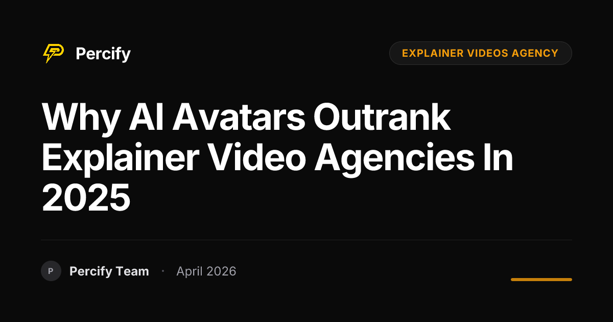 Why AI Avatars Outrank Explainer Video Agencies in 2025 - Percify AI Avatar Blog Cover