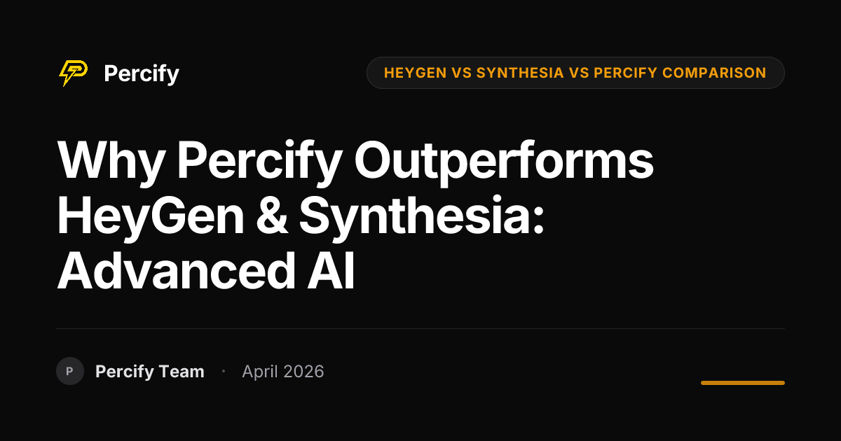 Why Percify Outperforms HeyGen & Synthesia: Advanced AI - Percify AI Avatar Blog Cover