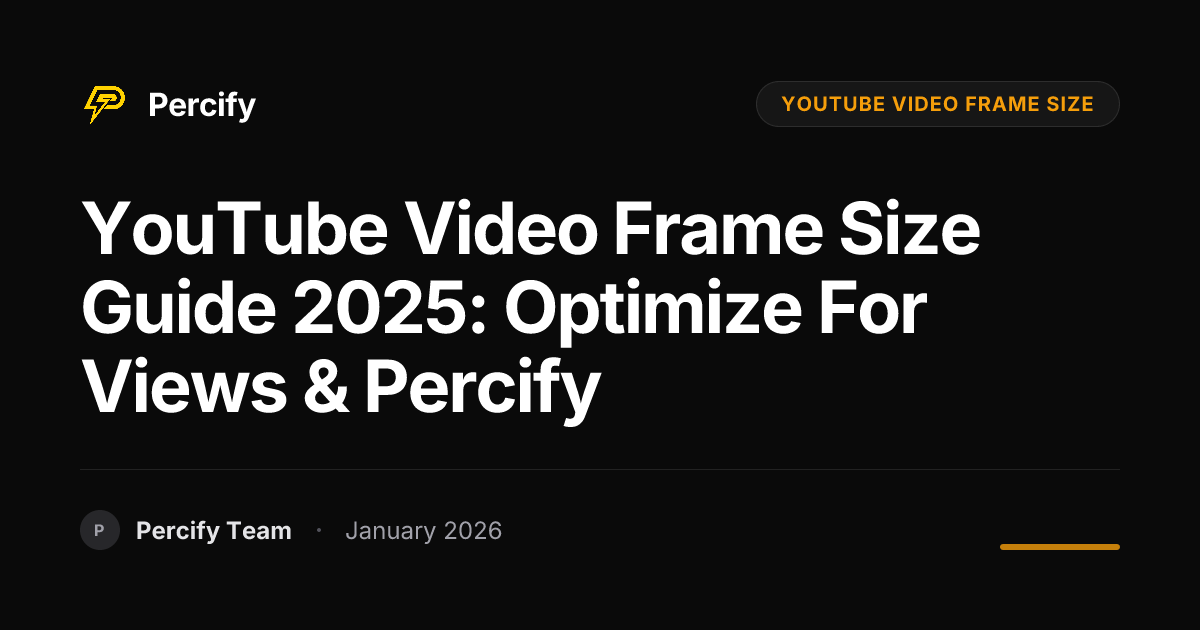 YouTube Video Frame Size Guide 2025: Optimize for Views & Percify ...