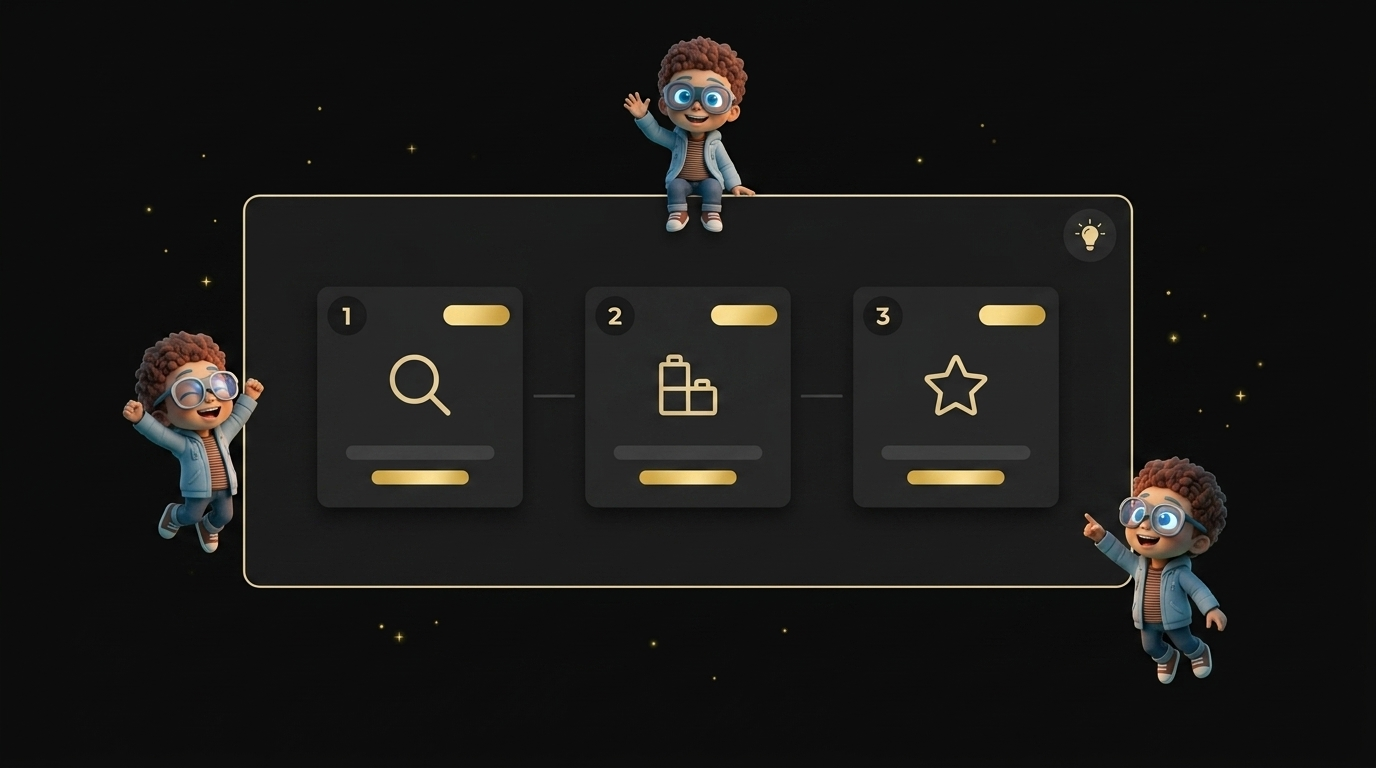 Percify AI best practices guide showing step-by-step workflow cards with pro tips for avatar creation and video production