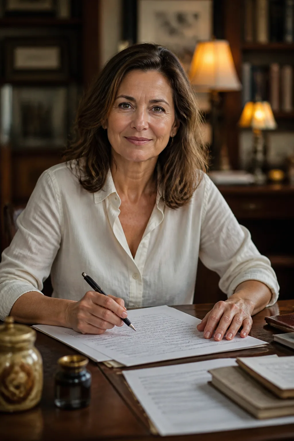 Novelist at the desk